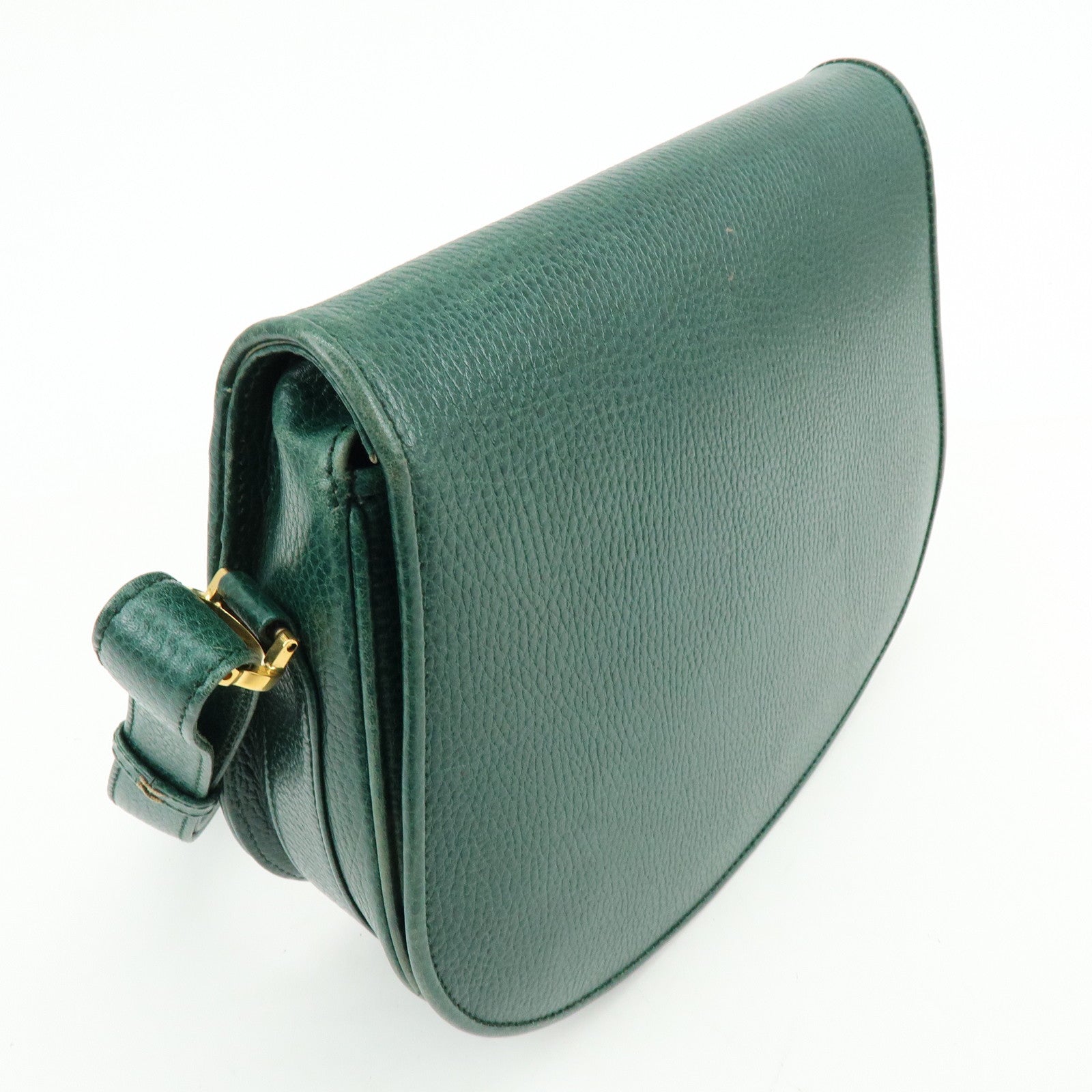 Cartier Must de Cartier Leather Flap Shoulder Bag Green