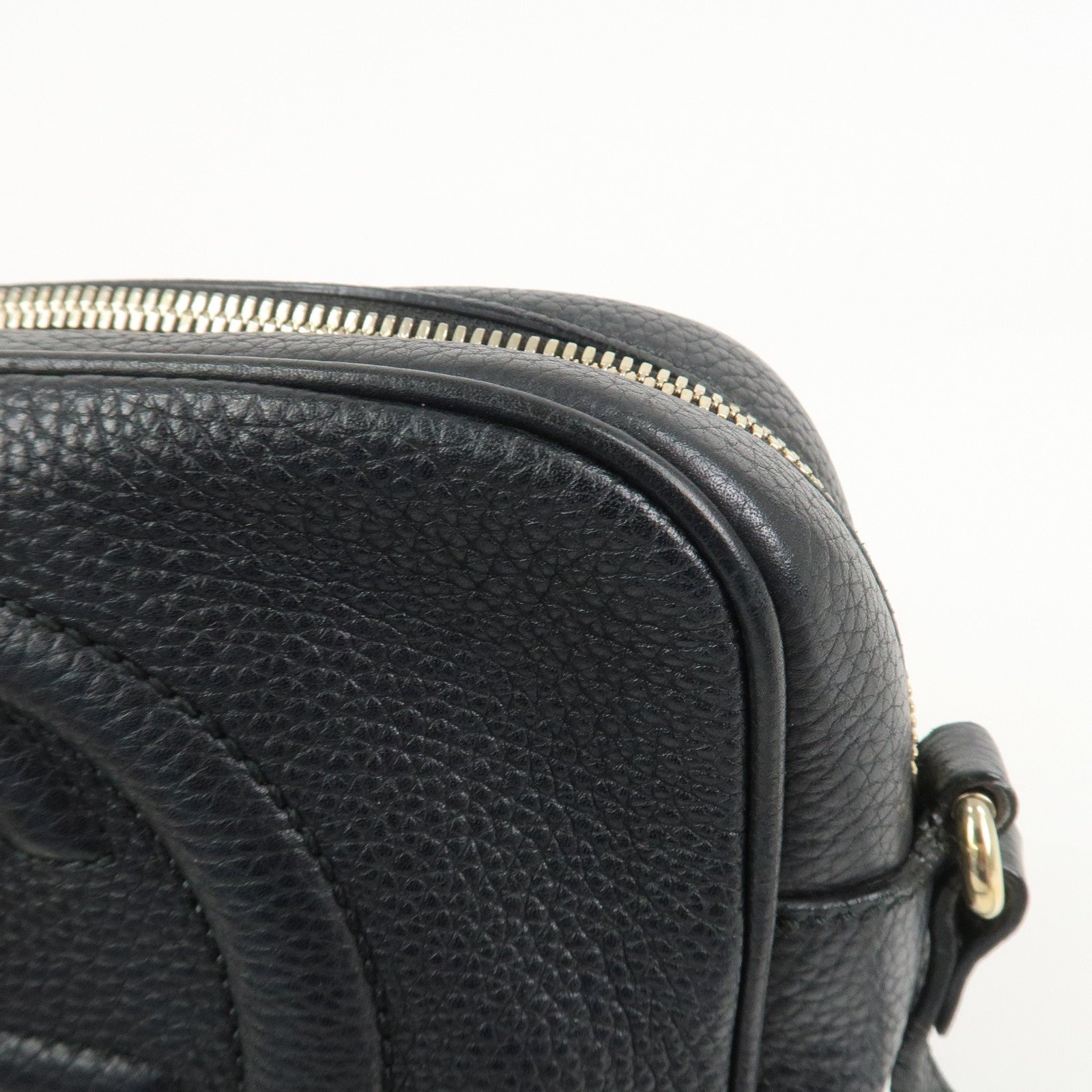 GUCCI SOHO Leather Shoulder Bag Crossbody Bag Black 308364