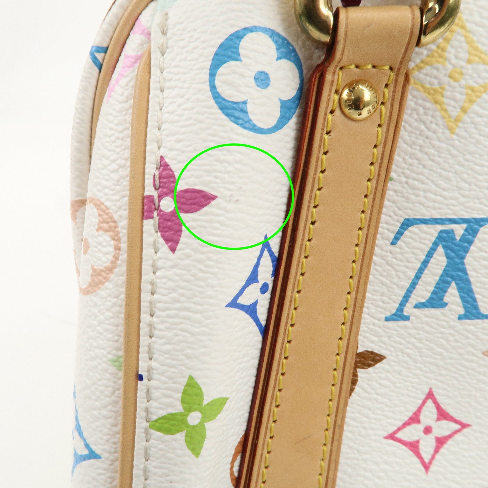 Louis Vuitton Monogram Multicolor Priscilla Hand Bag Blanc M40096