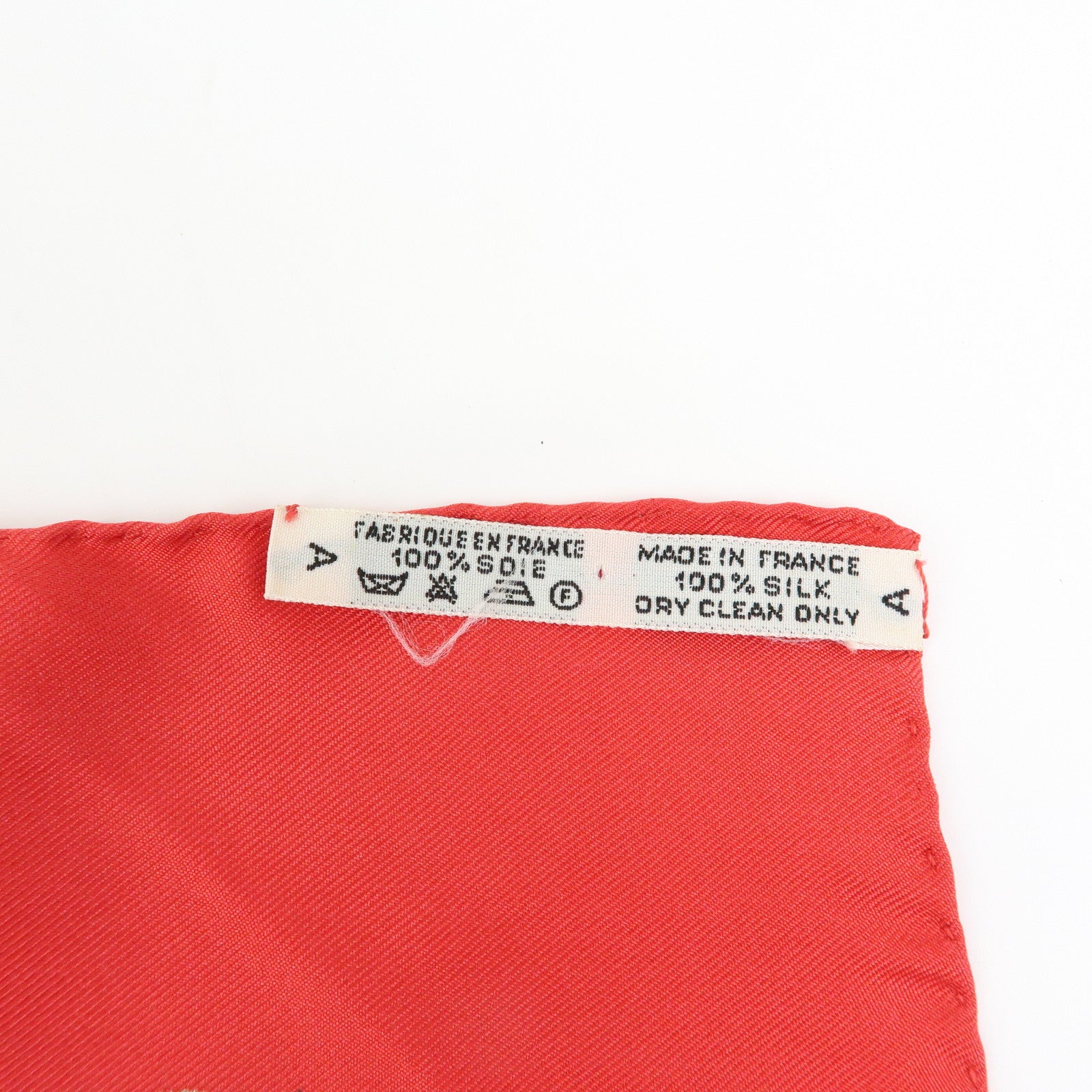 HERMES Carre 90 Set of 2 Silk 100% Scarf Gold Ivory Red
