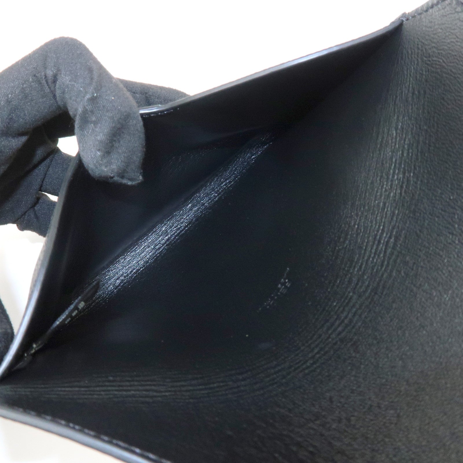 FENDI F IS FENDI Logo Leather Pouch Envelope Case Black 8N0151