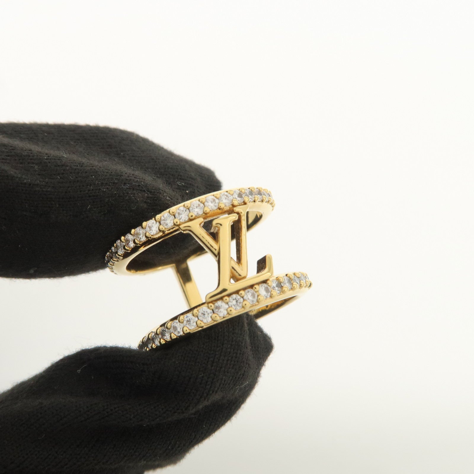 Louis Vuitton LV Iconic Strass Metal Ring S Gold M1463S