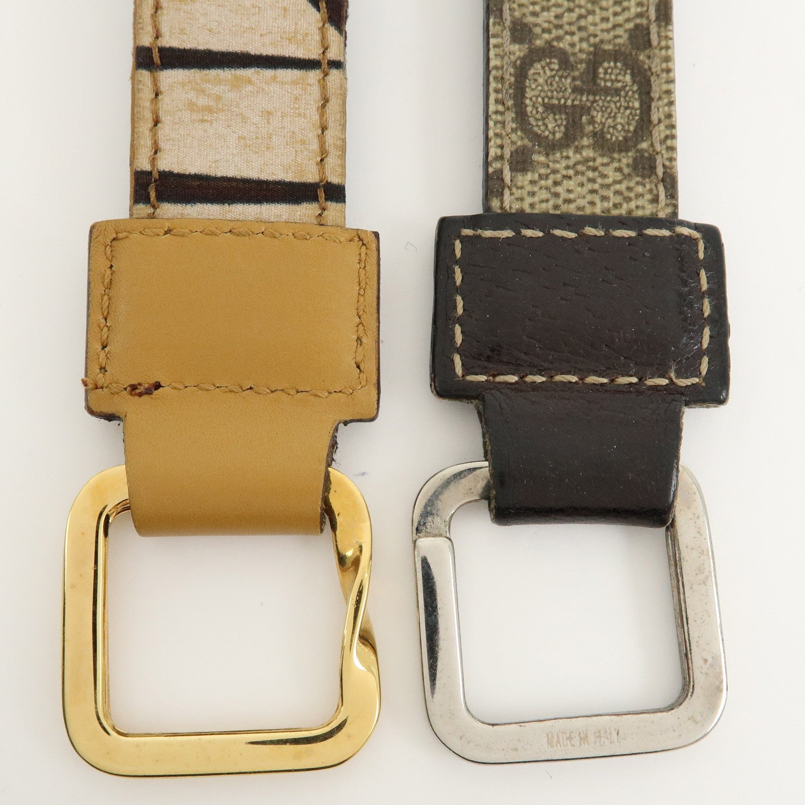 GUCCI Set of 2 Bag Charm Key Holder Brown 042・01・9040/199919