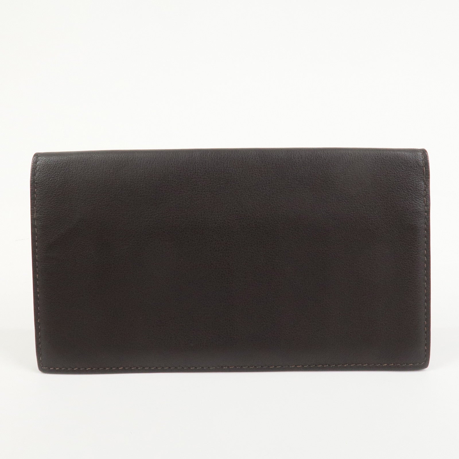 HERMES MC2 Fleming Veau Swift Long Wallet Dark Brown