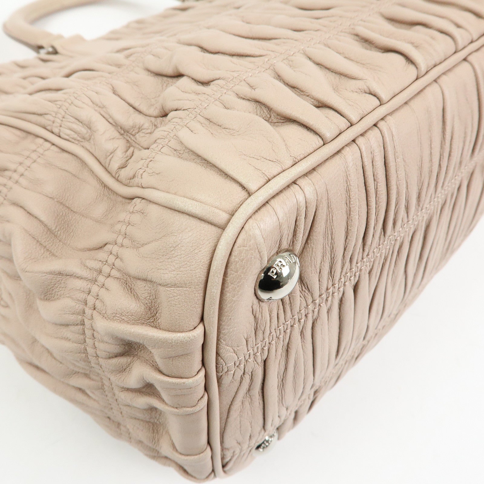 PRADA Nappa Gaufure Leather 2Way Hand Bag Shoulder Bag B2599L