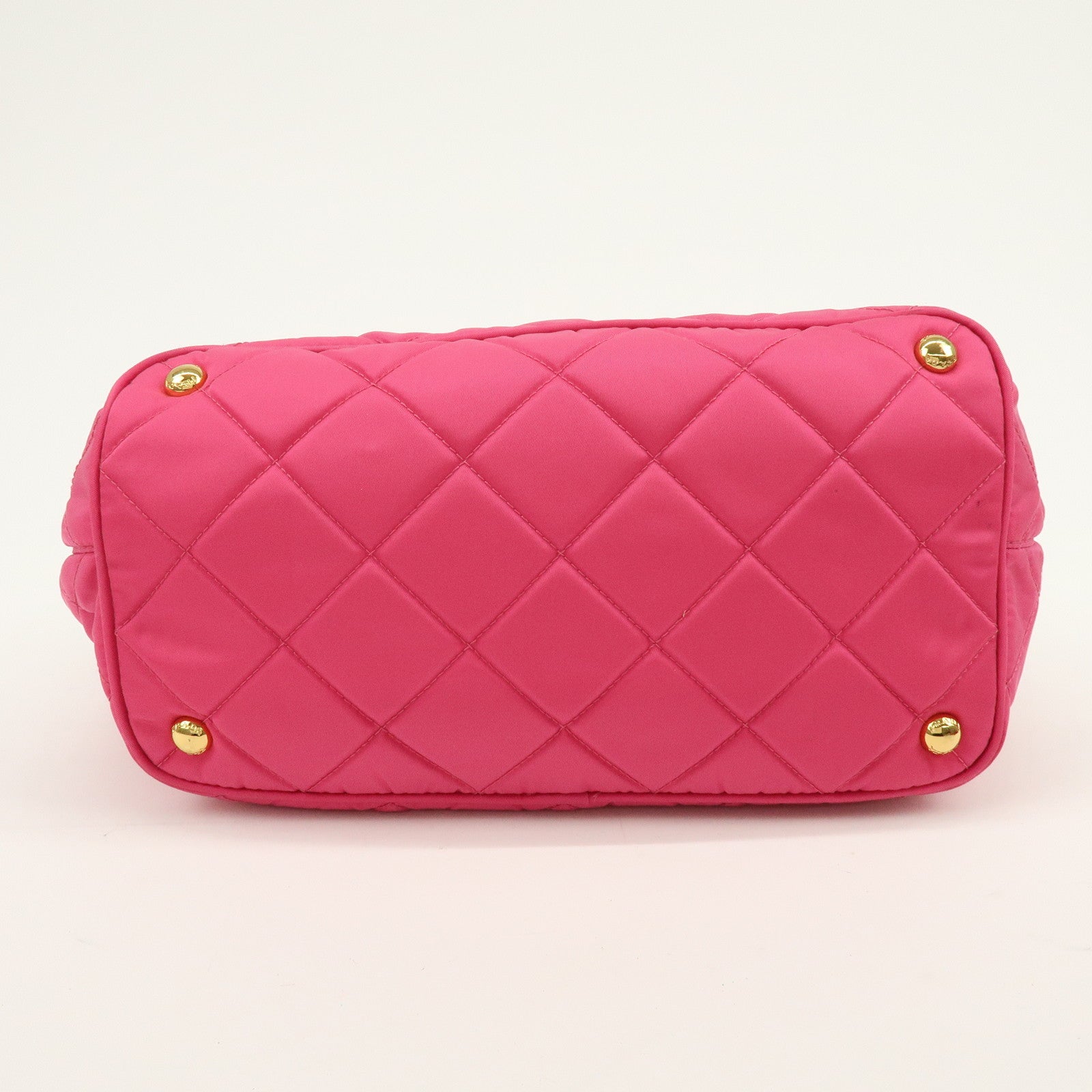 PRADA Triangle Logo Nylon 2Way Hand Bag Shoulder Bag Pink BN2740