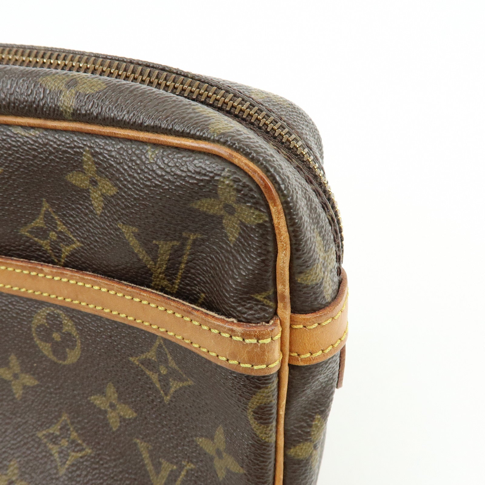 Louis Vuitton Monogram Compiegne 28 Pouch Clutch Bag Brown M51845