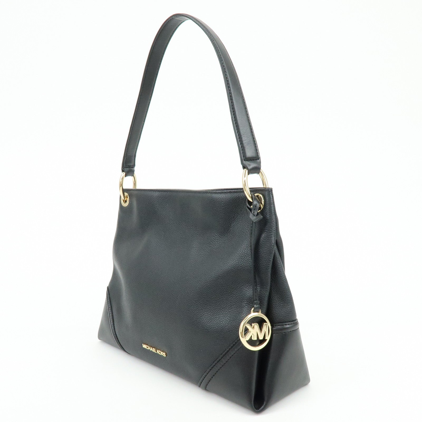 MICHAEL KORS Nicole Leather Shoulder Bag Tote Bag Black