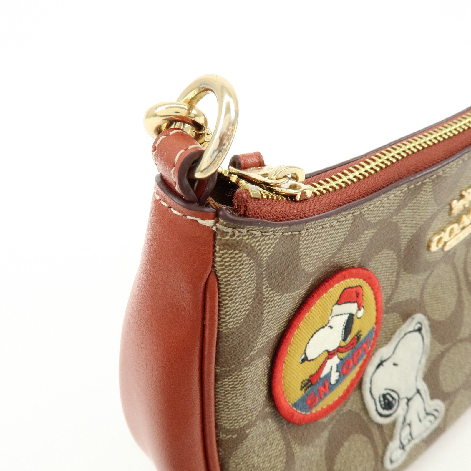 COACH PEANUTS Teri Signature PVC Leather Shoulder Crossbody Bag
