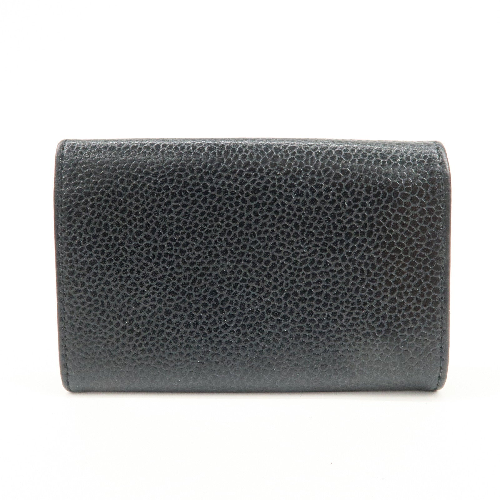 CHANEL COCO Mark Caviarskin 6 Rings Key Case Key Holder A13502