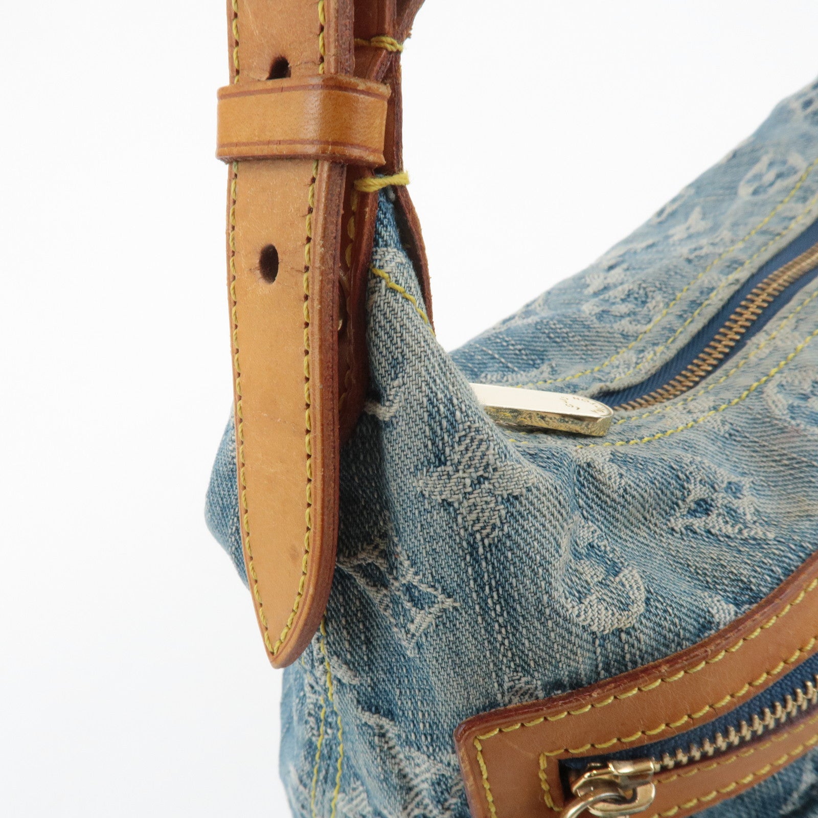 Louis Vuitton Monogram Denim Baggy PM 2Way Shoulder Bag M95049 Used