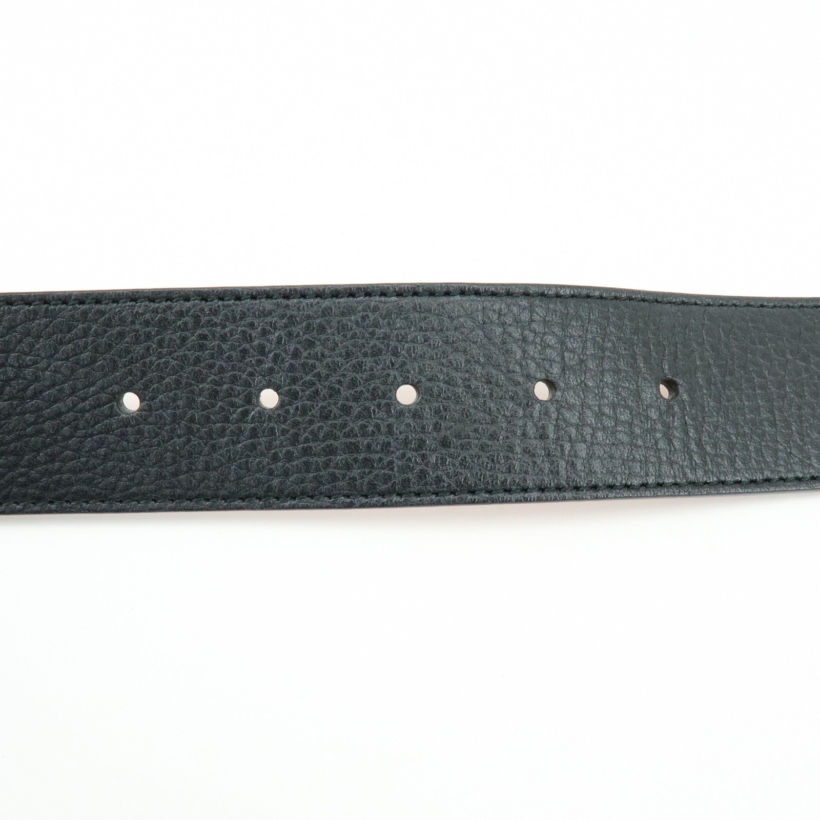 GUCCI Logo Leather Reversible Belt 80/32 Black Pink