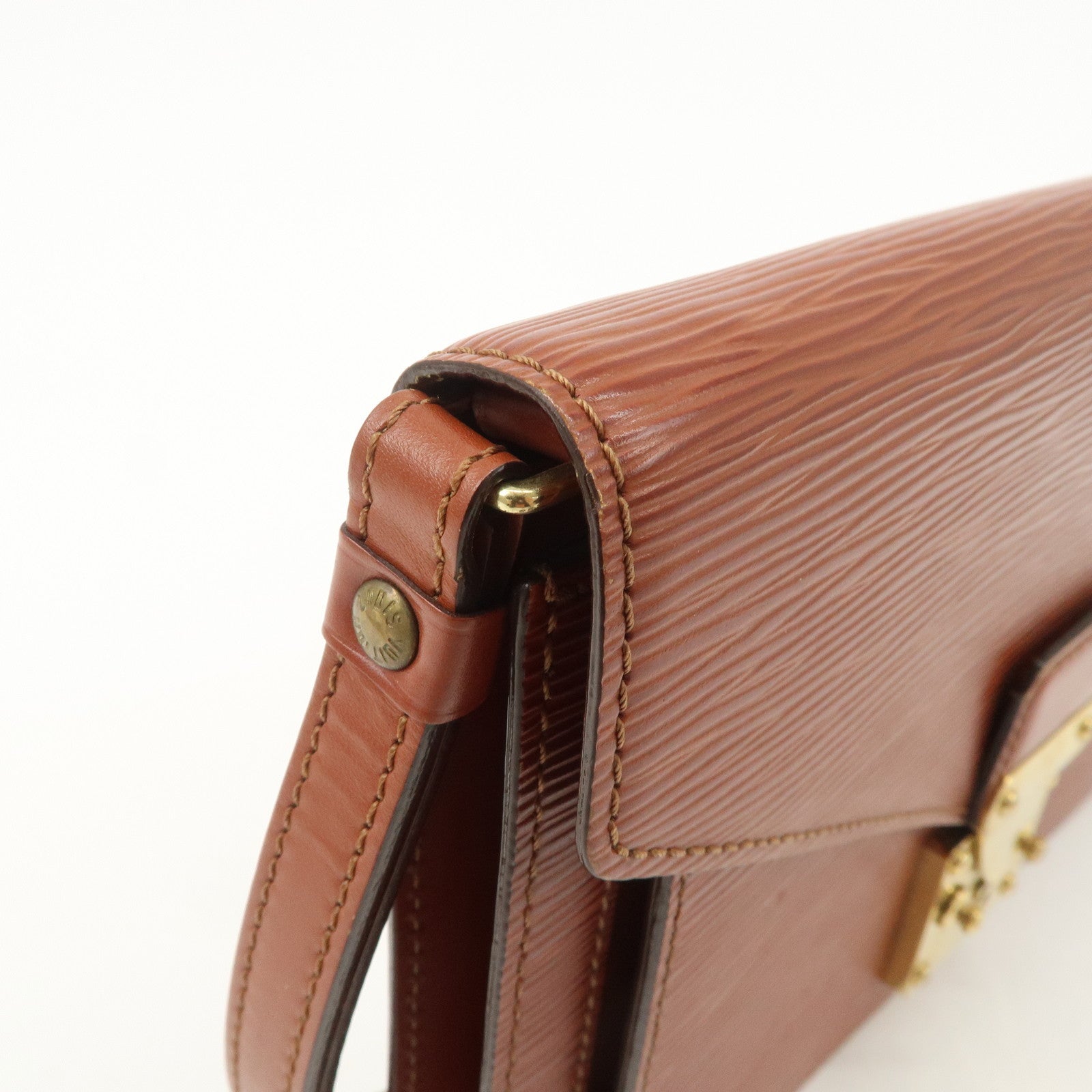 Louis Vuitton Epi Sellier Dragonne Clutch Bag Kenya Brown M52618