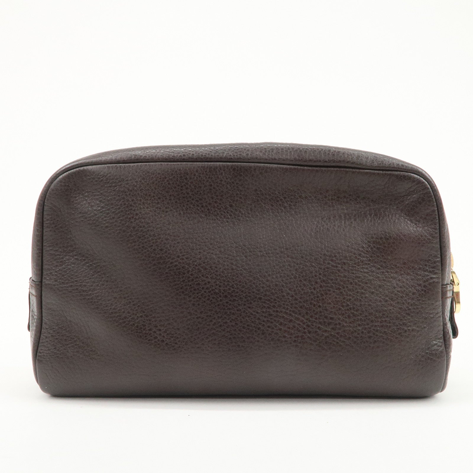 LOEWE Logo Leather Pouch Cosmetic Pouch Black