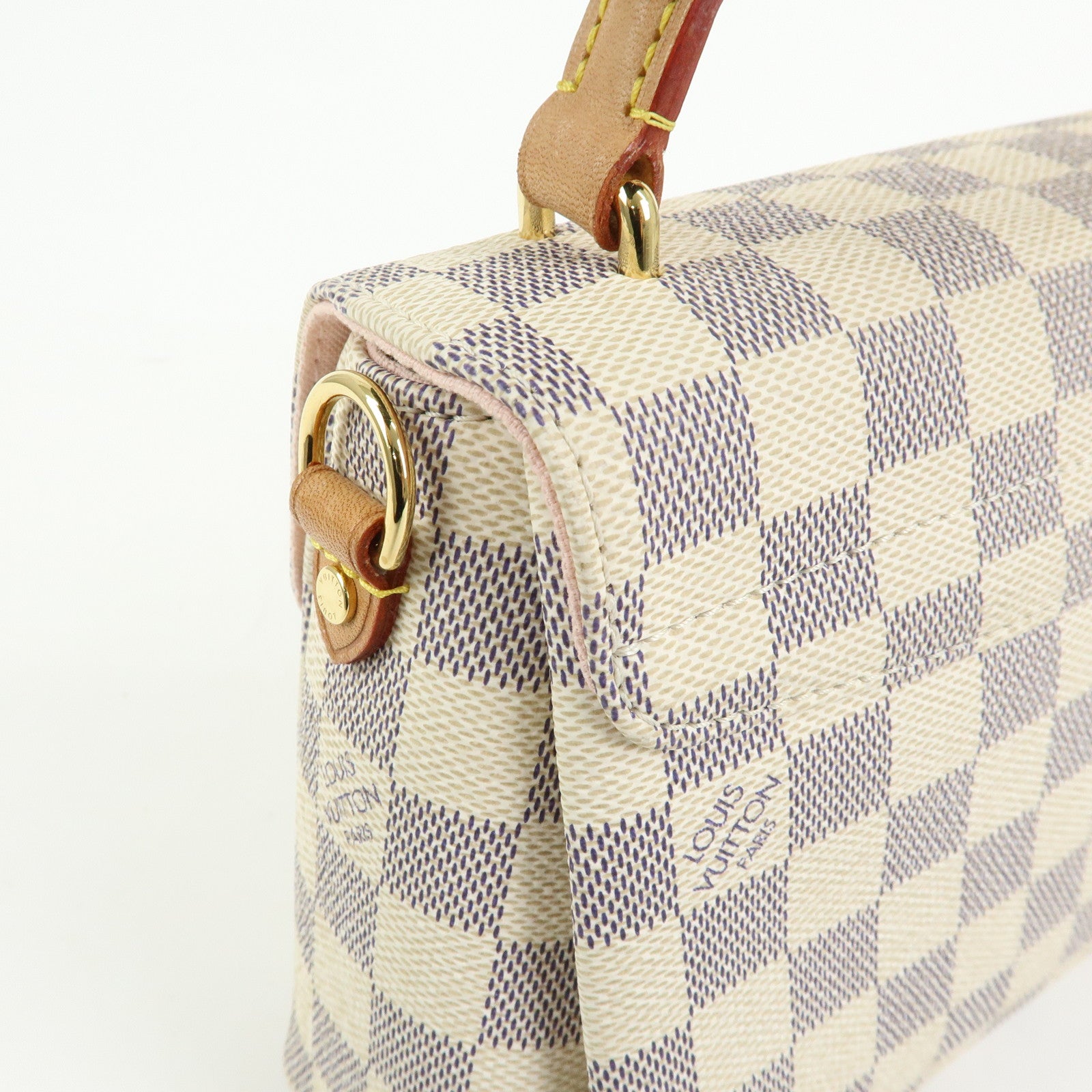 Louis Vuitton Damier Azur Croisette Canvas Leather 2Way Bag N41581