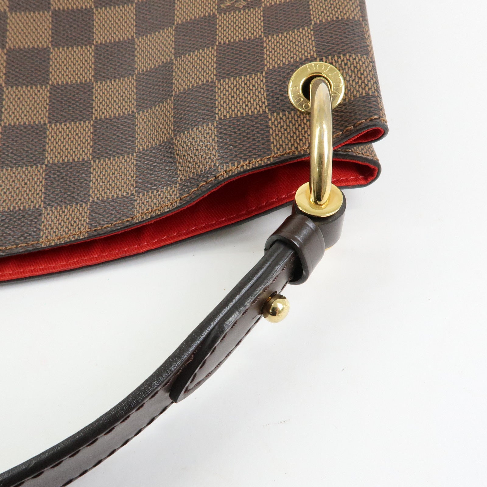 Louis Vuitton Damier Graceful MM Shoulder Bag Damier Ebene N44045