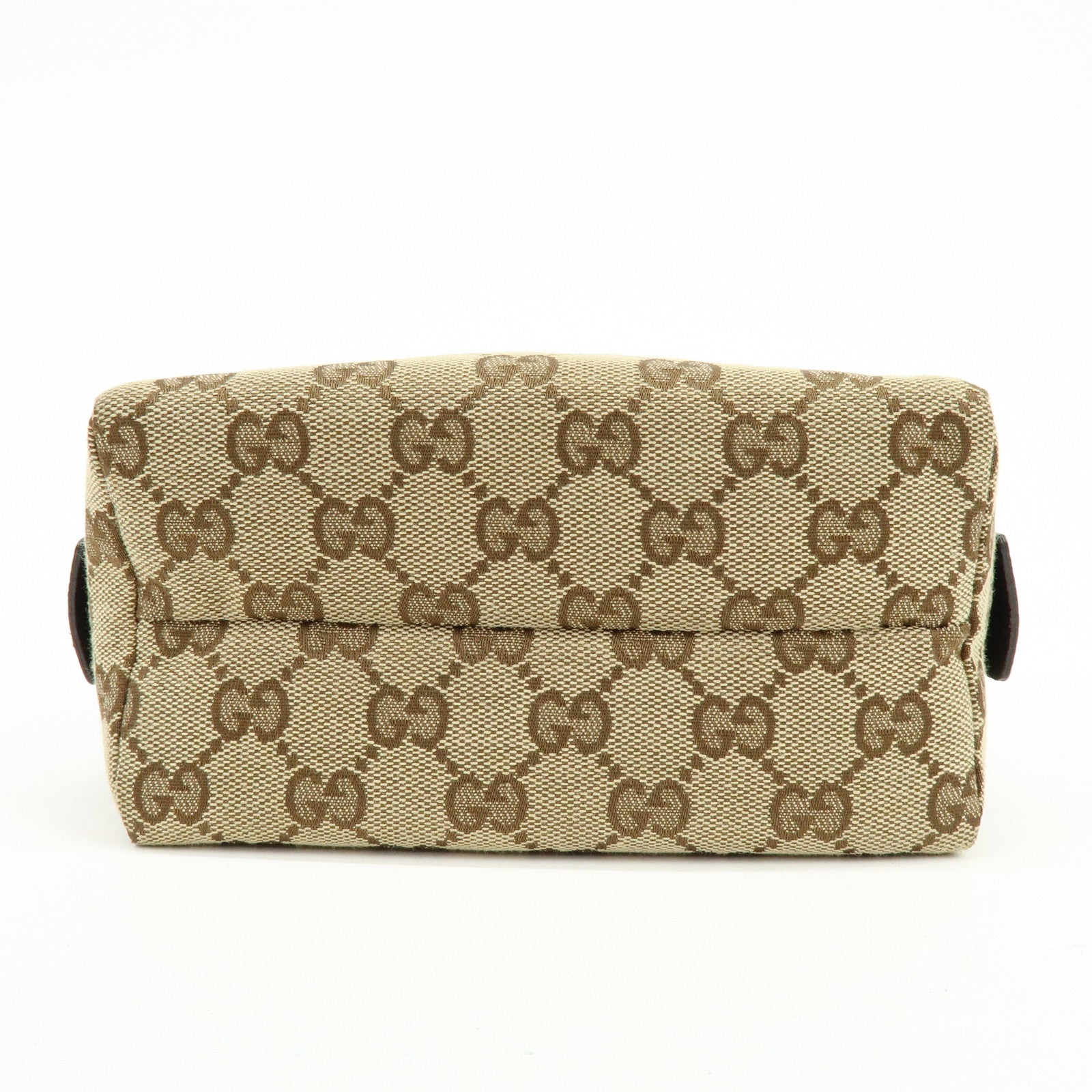 GUCCI GG Monogram Canvas Cosmetic Pouch Beige Brown 29595