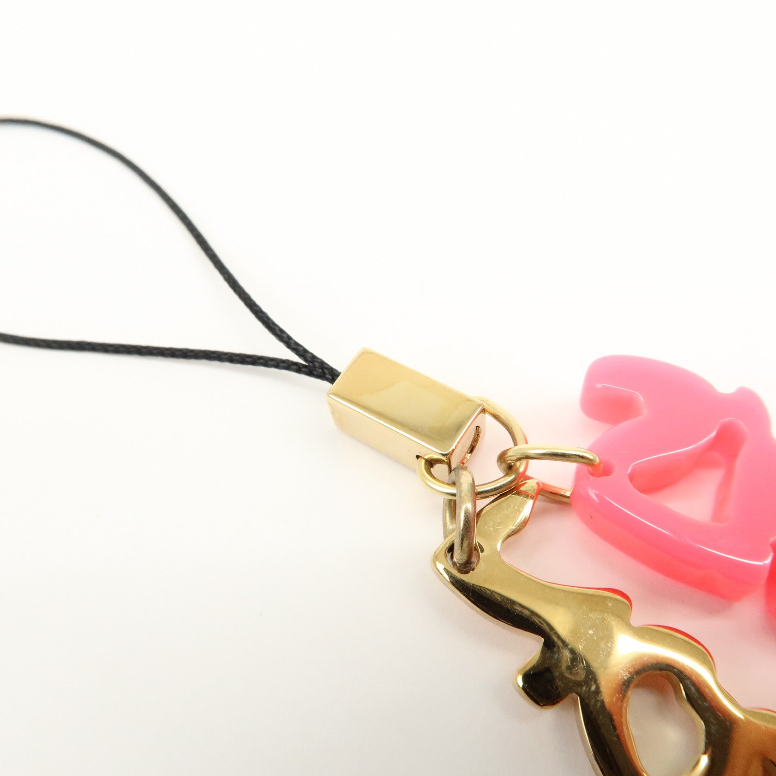 Louis Vuitton Accessoire Telephone Graffiti Bag Charm Gold Pink
