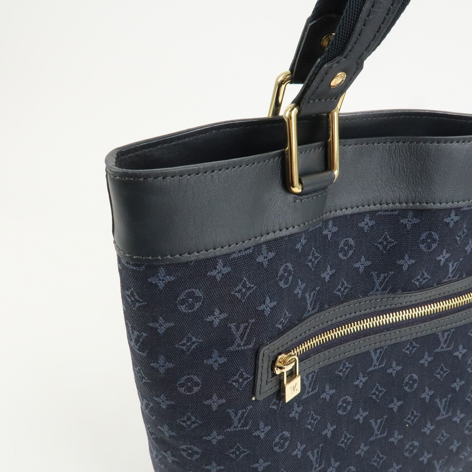Louis Vuitton Monogram Mini Canvas Lucille GM Tote Bag Blue M92679