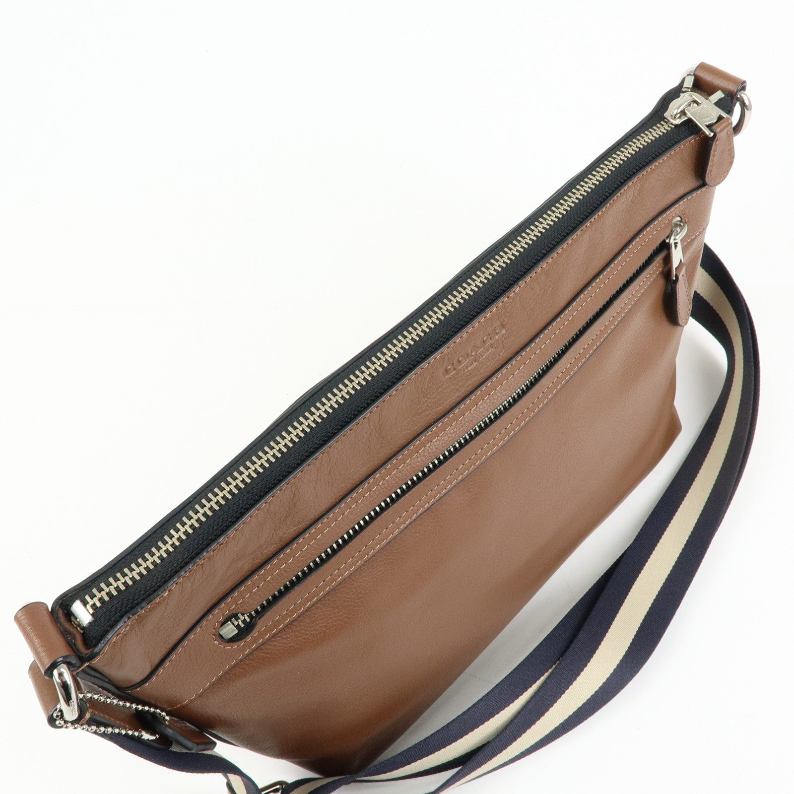 COACH Leather Charles Flight Bag Shoulder Bag Crossbody Bag Brown