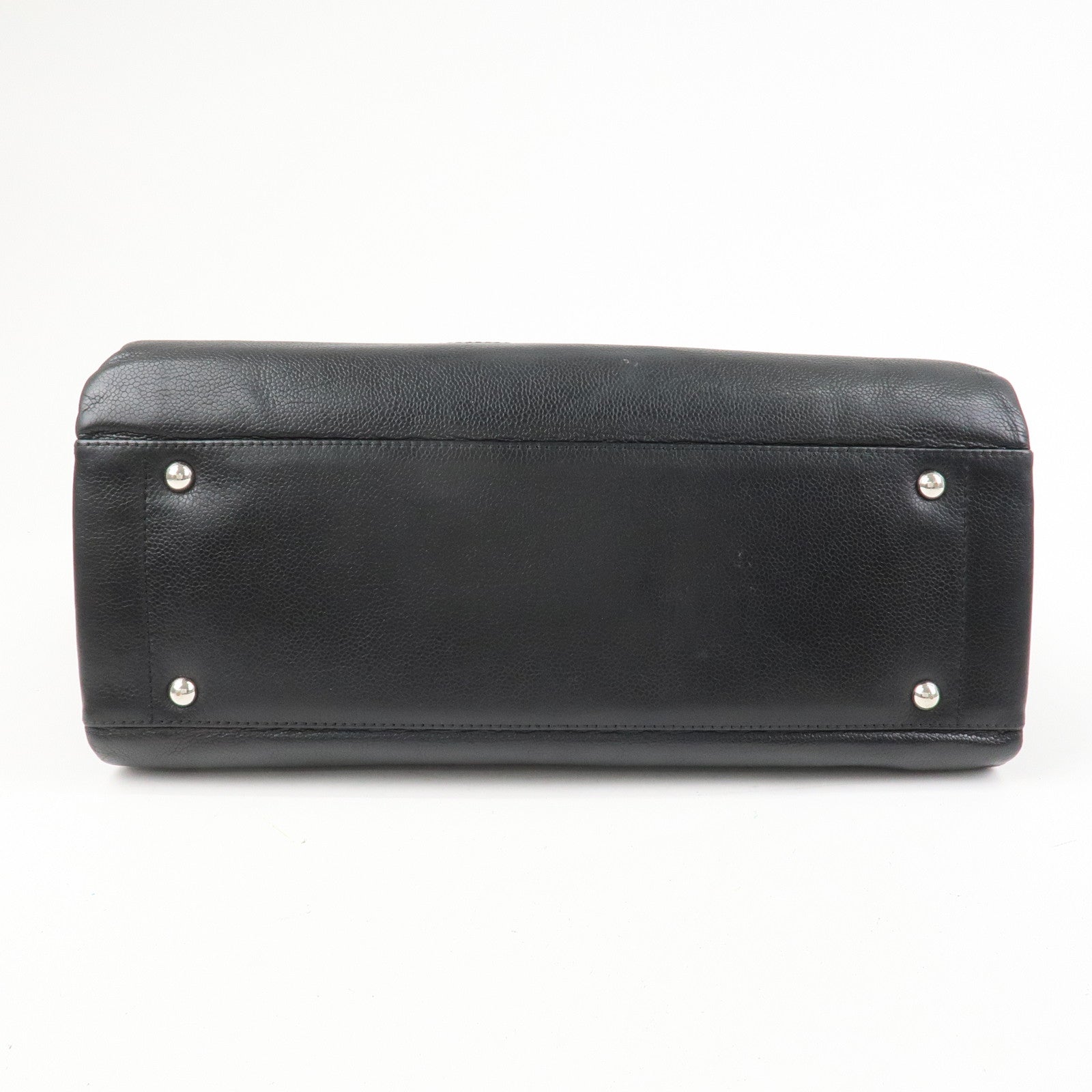 CHANEL COCO Mark Caviarskin Tote Bag Shoulder Bag Black A46566