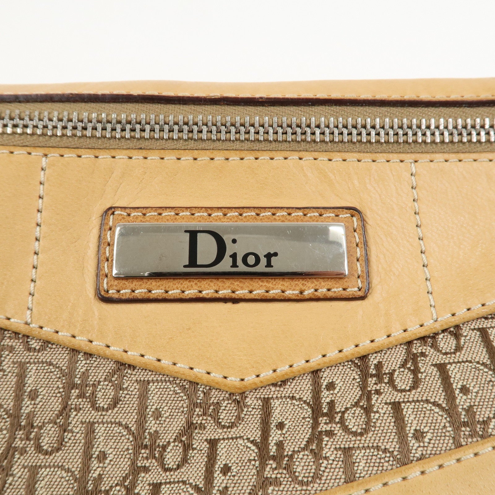 Christian Dior Street Chic Trotter Shoulder Bag Crossbody Bag Brown