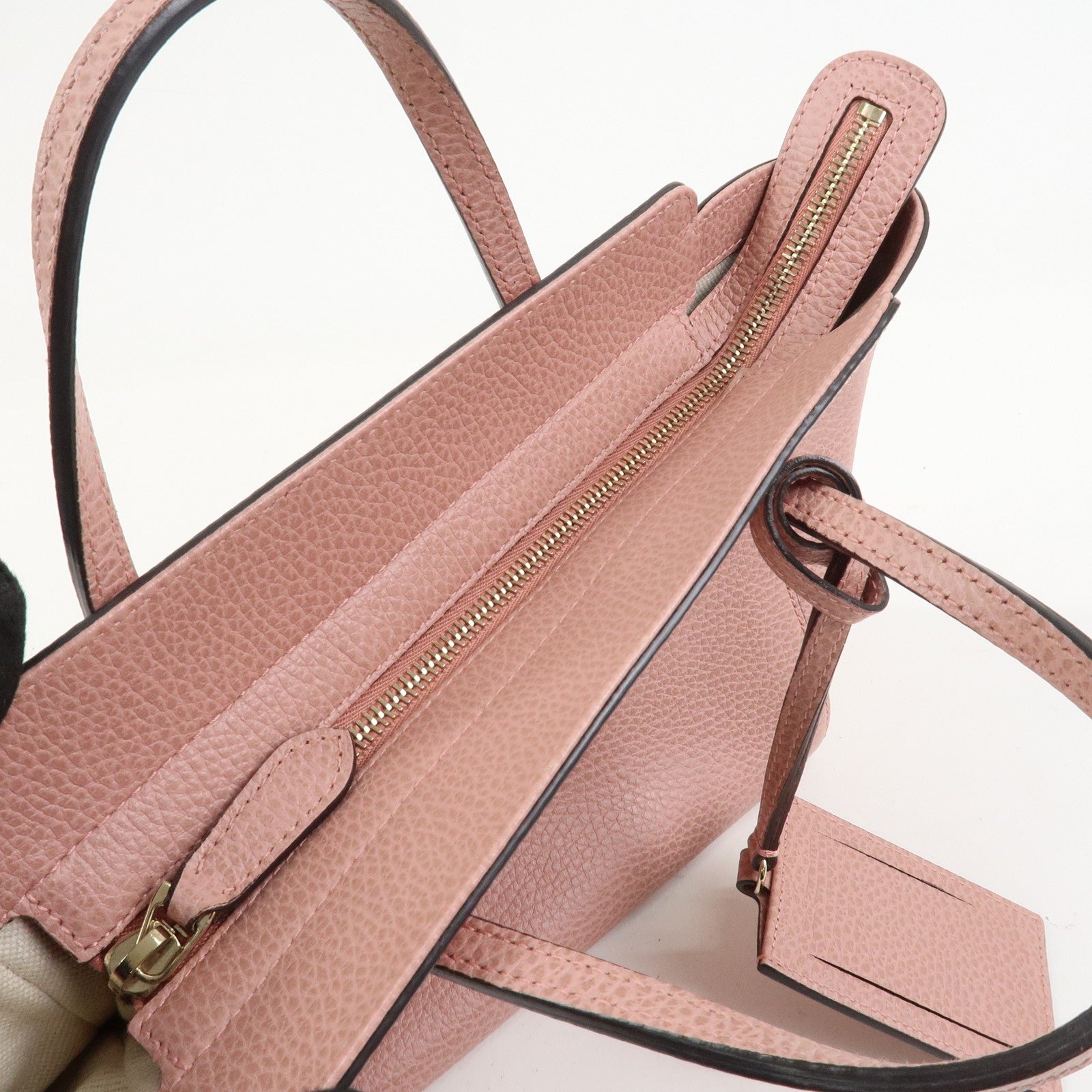 GUCCI Swing Mini 2Way Bag Hand Bag Shoulder Bag Pink 368827