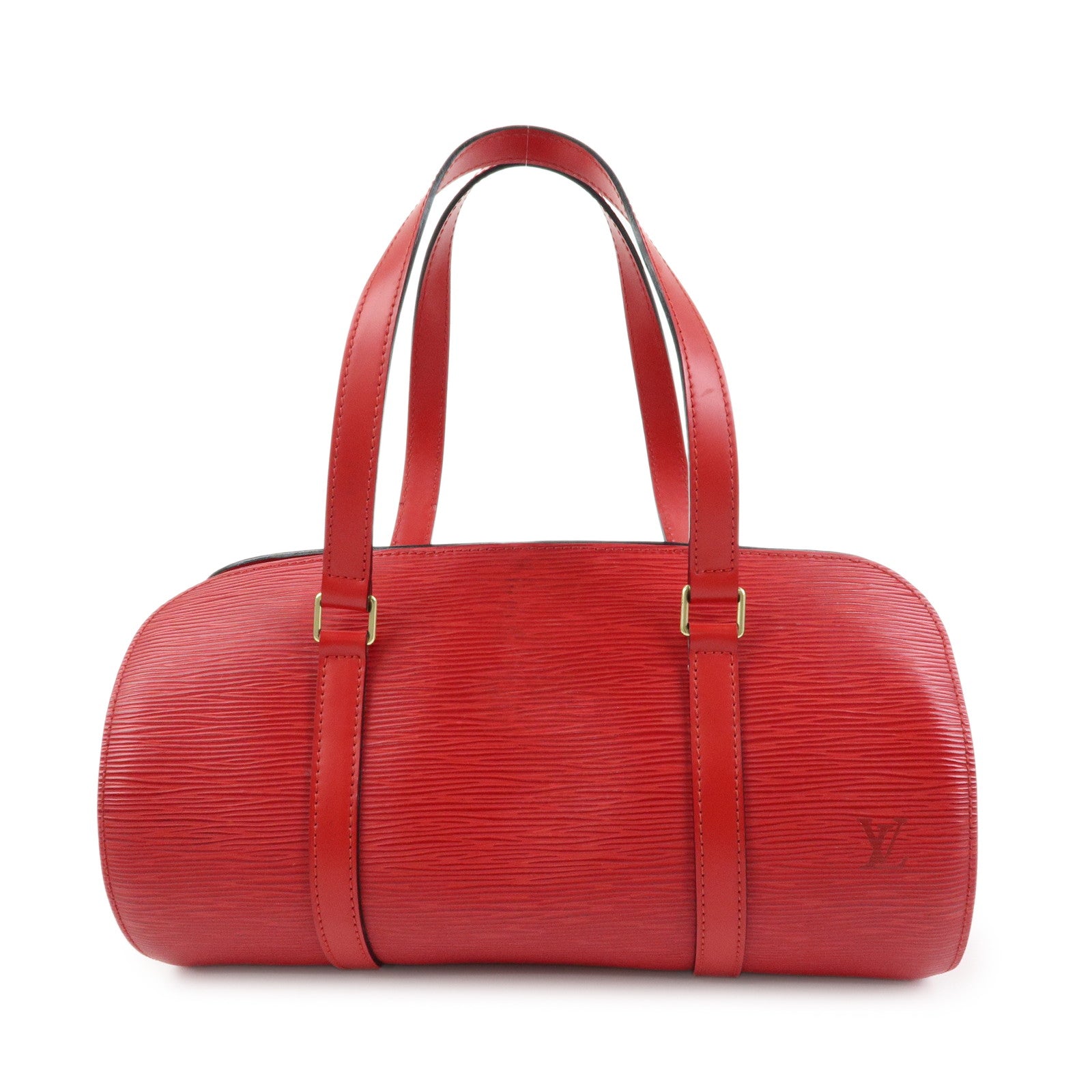 Louis Vuitton Epi Soufflot Leather Hand Bag Castillian Red M52227