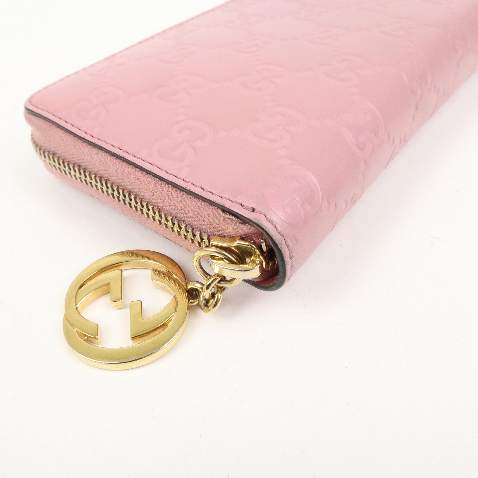 GUCCI Micro Guccissima Guccissima Set of 2 Long Wallet Pink Beige Pink