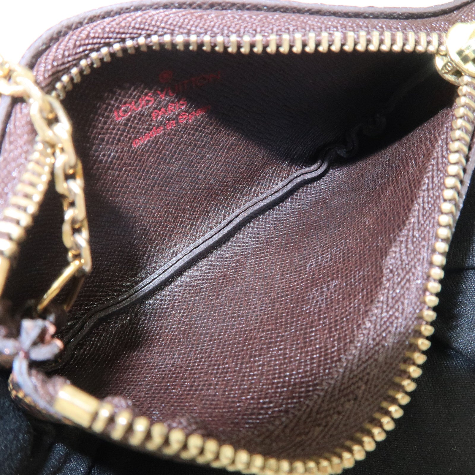 Louis Vuitton Damier Pochette Cles Coin Case Damier Ebene N62658