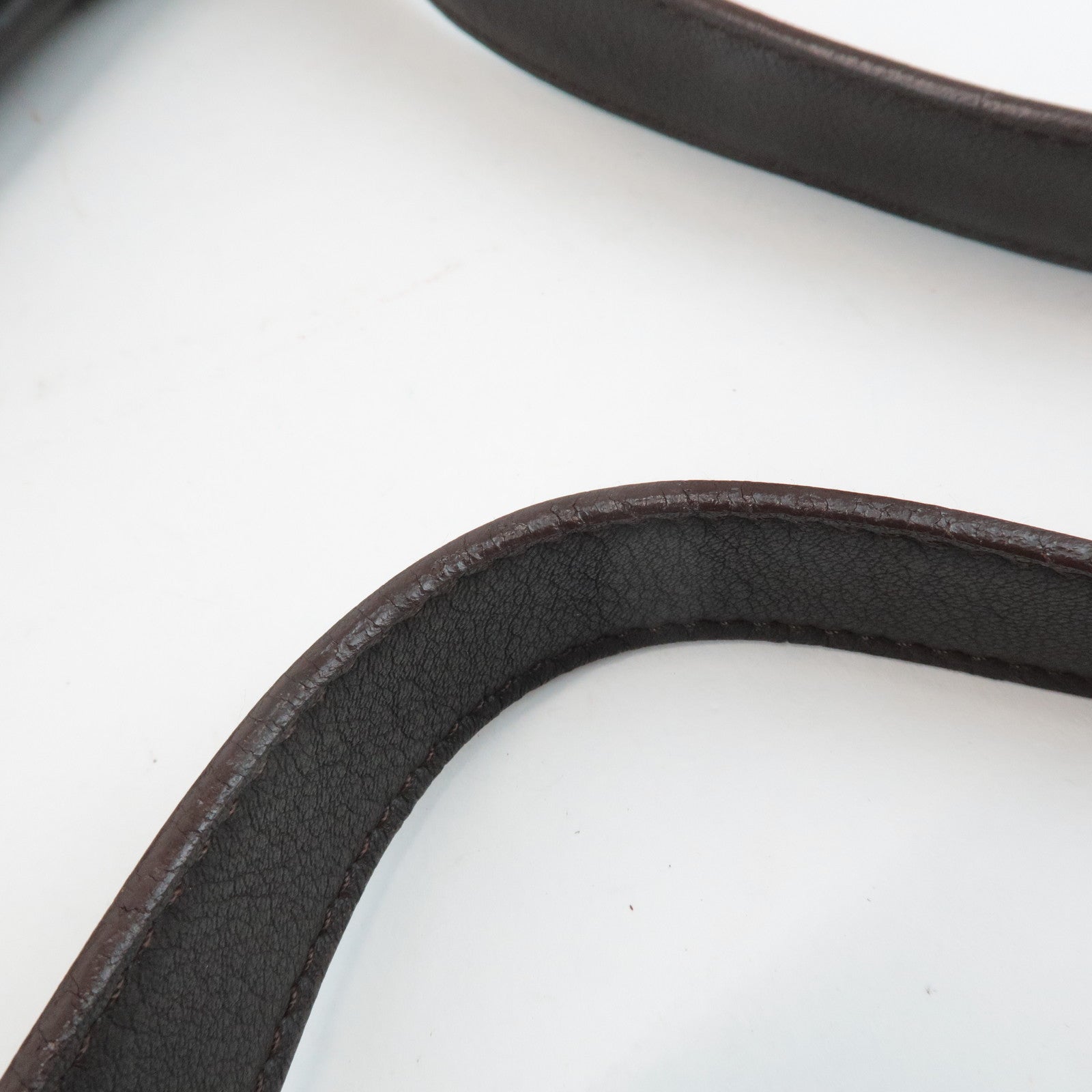 LOEWE Anagram Suede Leather Shoulder Bag Brown Used