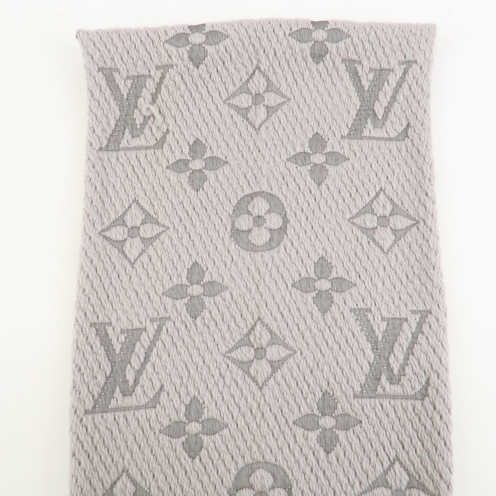 Louis Vuitton Monogram Escharp Logomania Scarf Gris Perle M74742