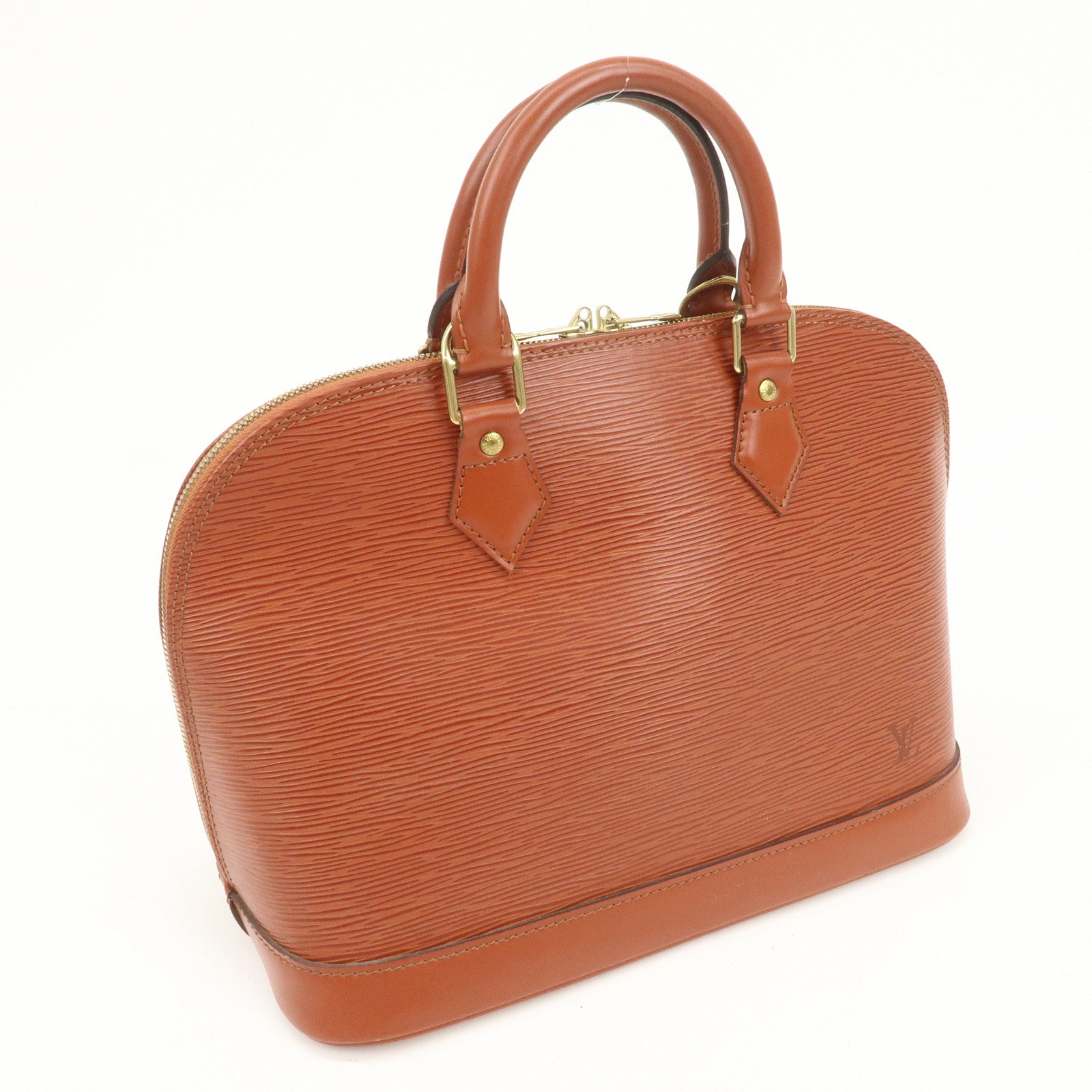 Louis Vuitton Epi Leather Alma PM Hand Bag Kenya Brown M52143