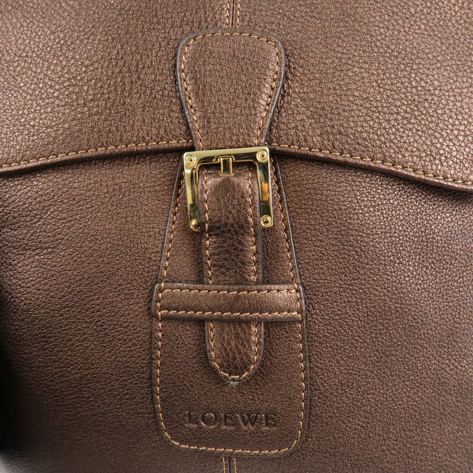 LOEWE Senda Leather Shoulder Bag Shoulder Bag Crossbody Bag Brown Used