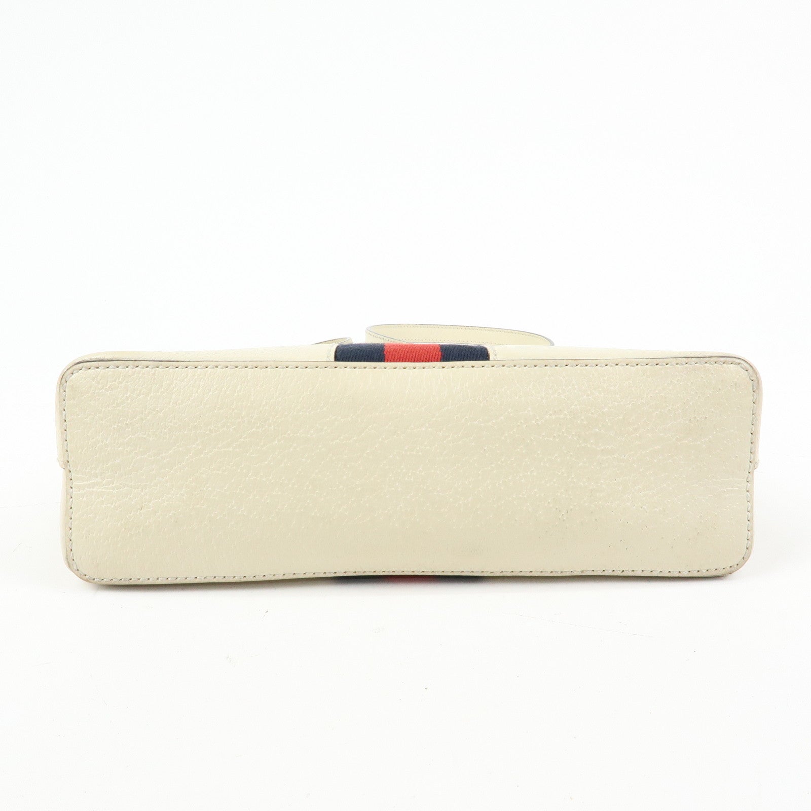 GUCCI Sherry Leather Shoulder Bag Crossbody Bag White 499621