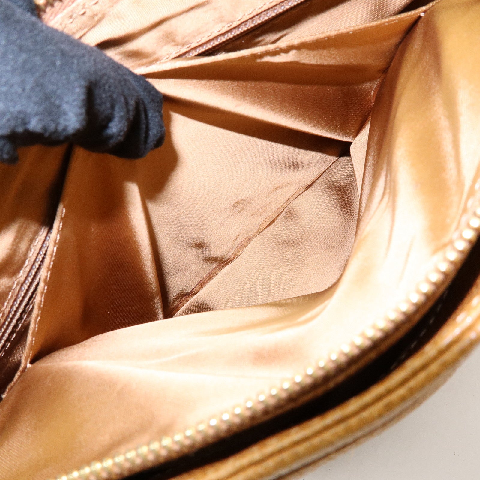 CHANEL Caviarskin Tote Bag Hand Bag Brown A08913