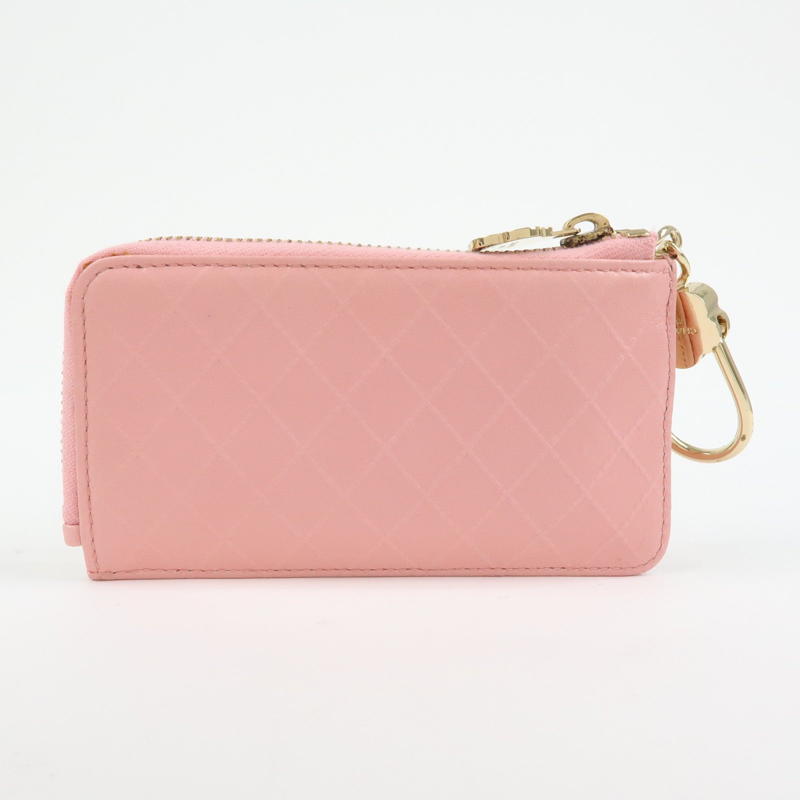 CHANEL Camellia Leather Key Case Coin Case Ginza Exclusive Pink