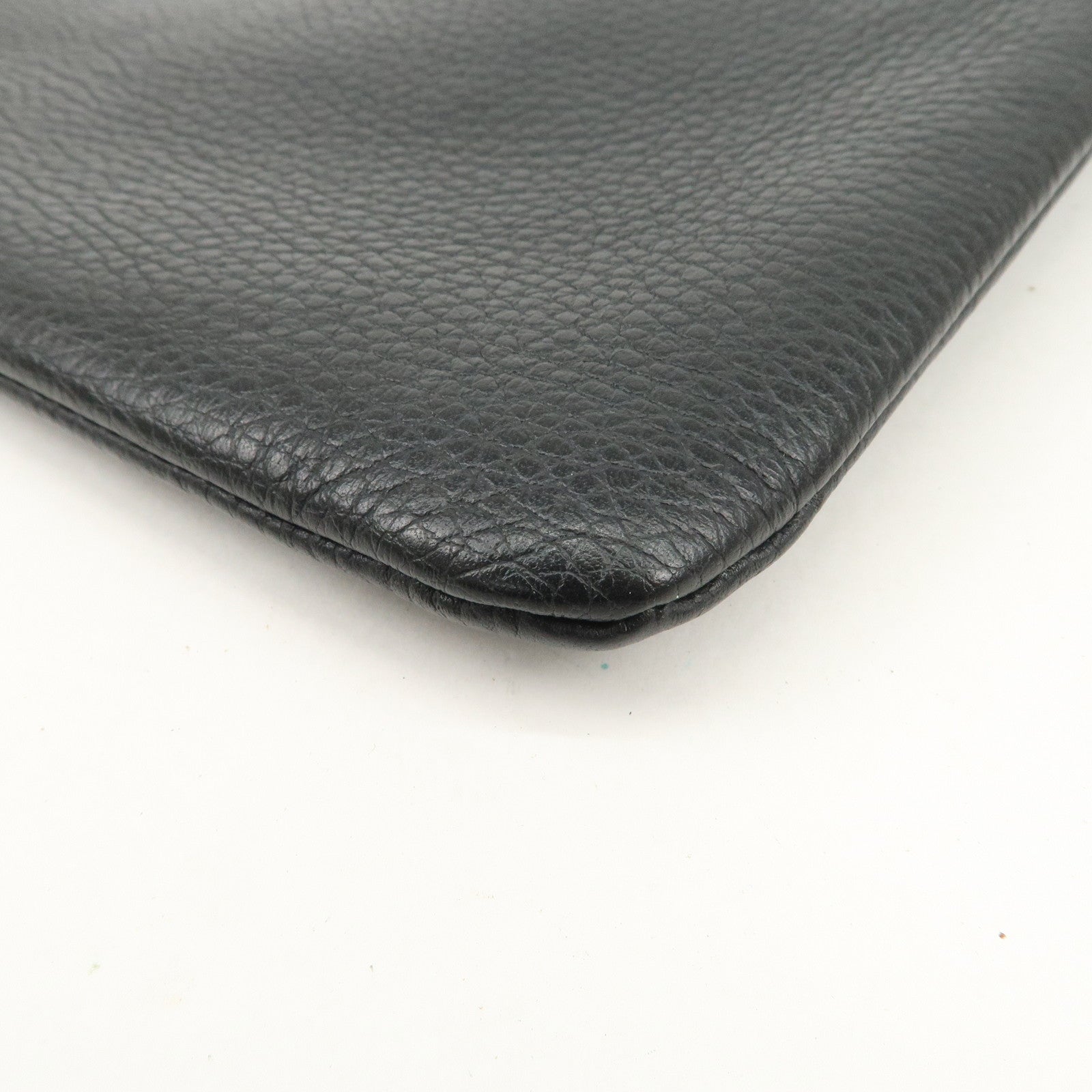 GUCCI Bamboo Leather Clutch Bag Second Bag Black 449653 Used