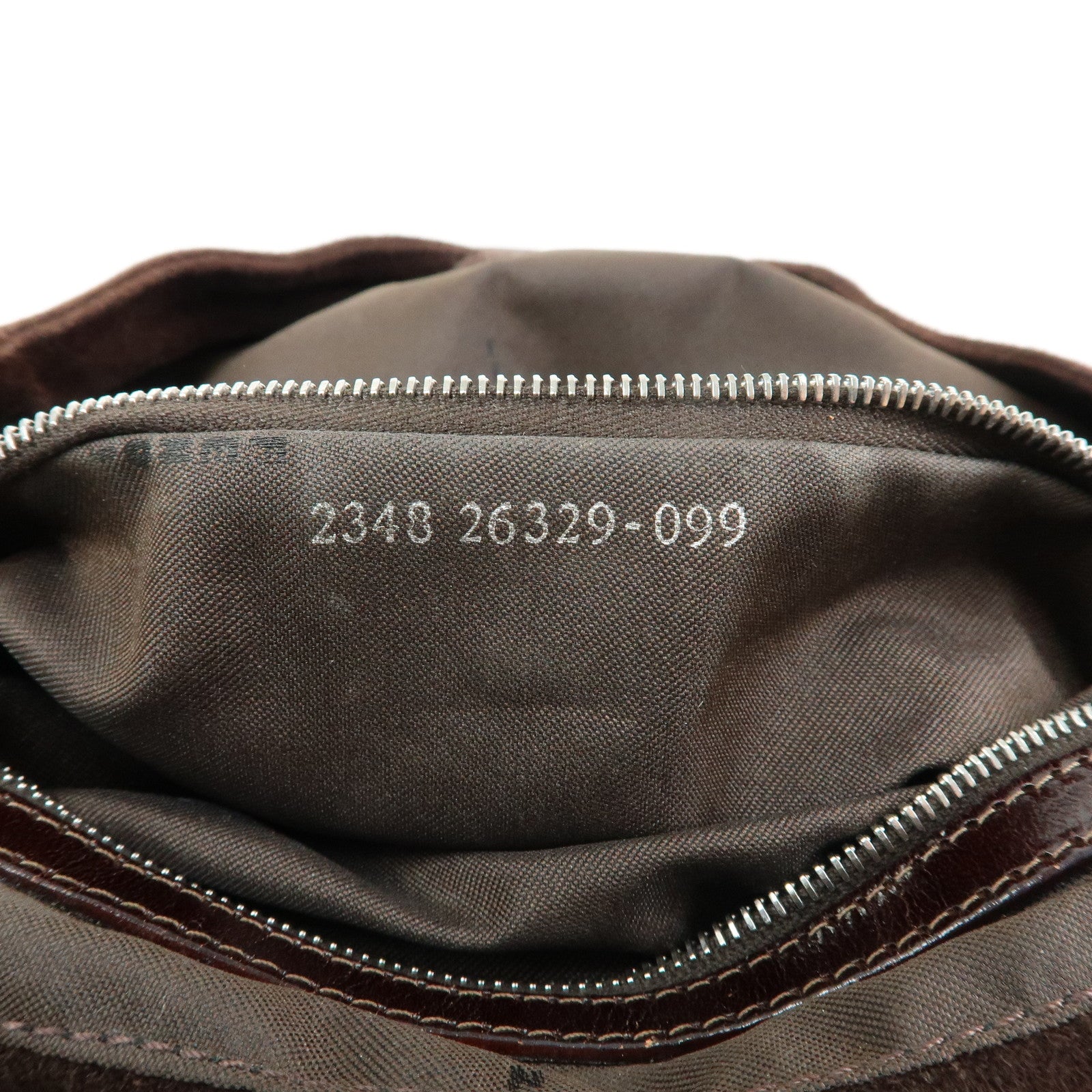 FENDI Suede Leather Tote Bag Hand Bag Brown 26329