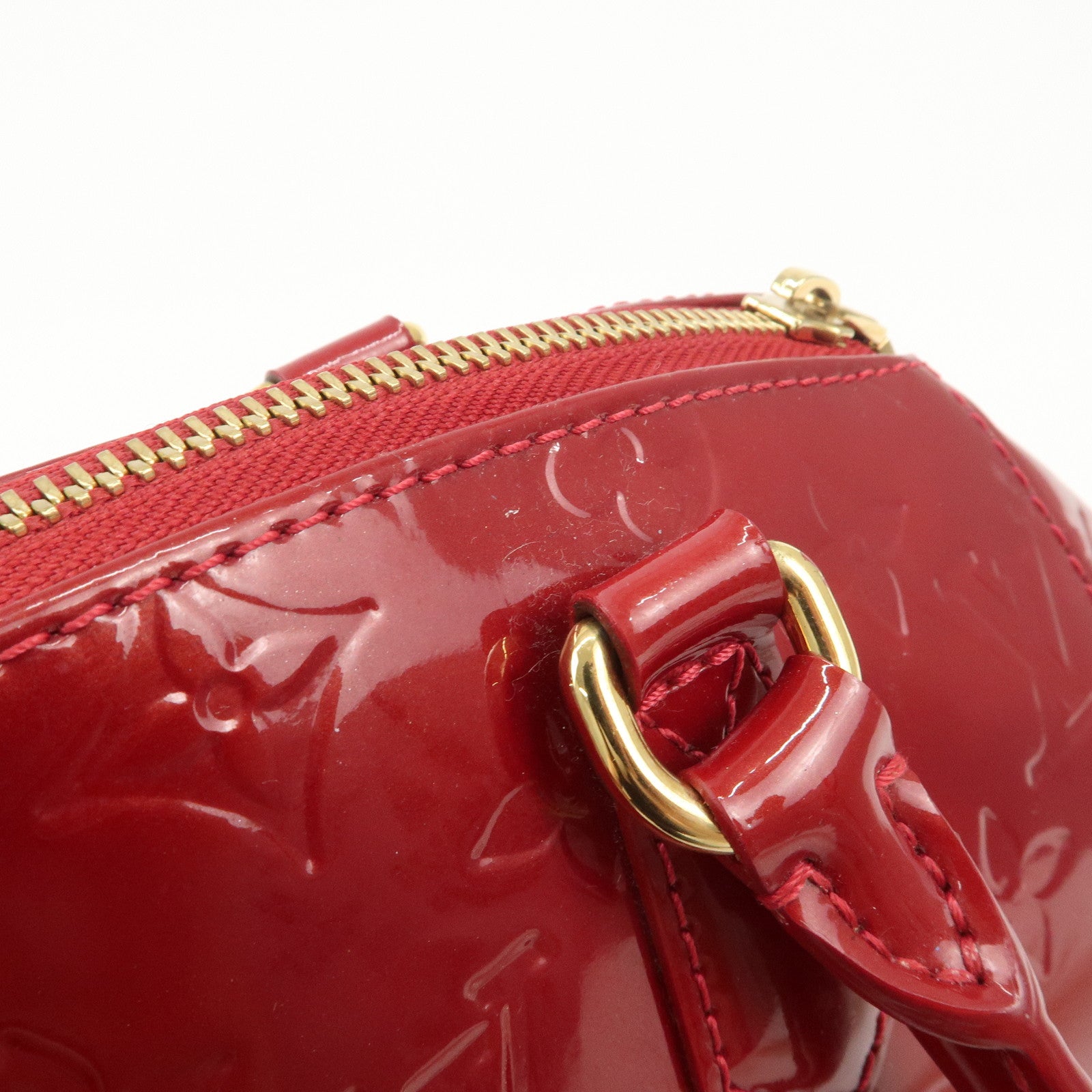 Louis Vuitton Monogram Vernis Sherwood PM Shoulder Bag Red M91494