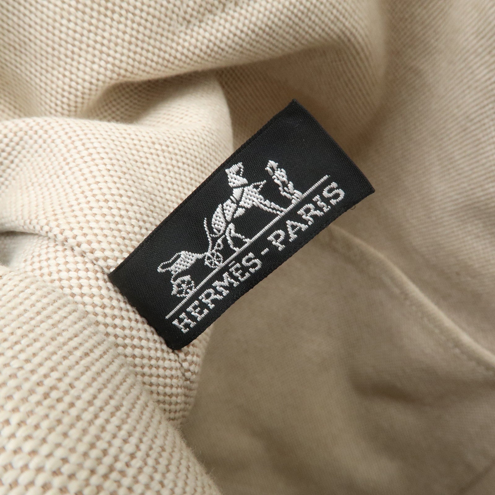 HERMES New Fourre Tout Toile Ash Tote Bag Hand Bag Beige