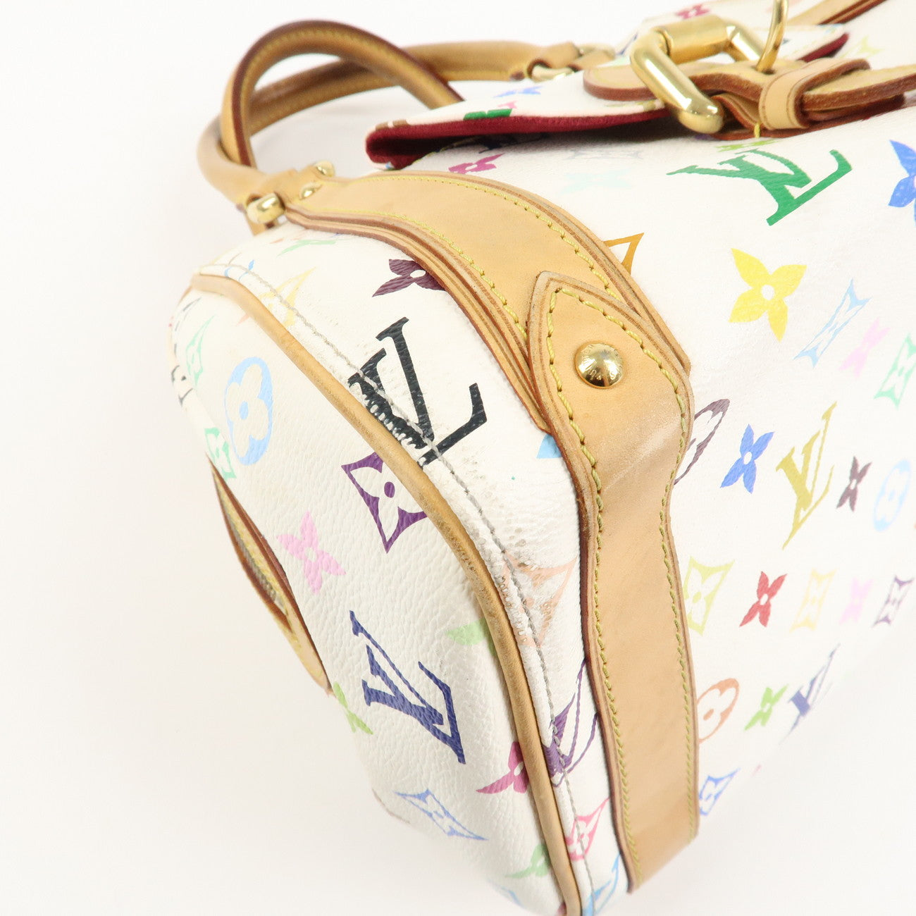 Louis Vuitton Monogram Multicolor Priscilla Hand Bag Blanc M40096 Used