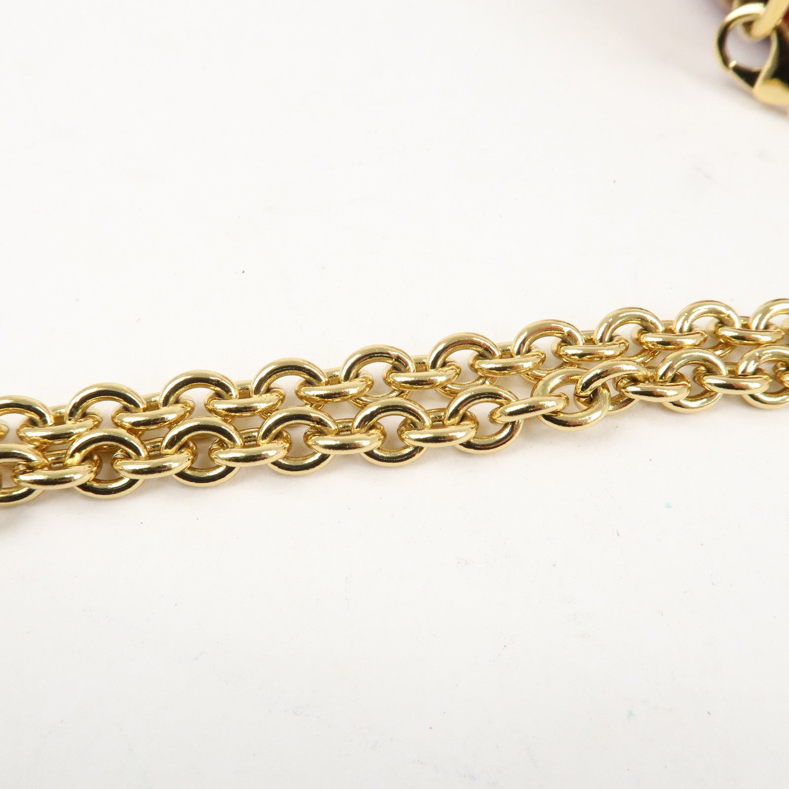 FENDI Leather Chain Shoulder Bag Purse Crossbody Bag Red 8M0276 Used