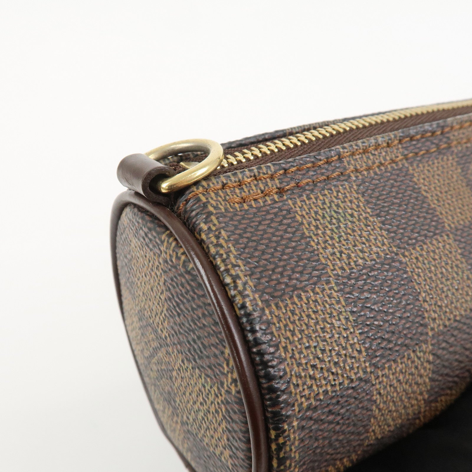 Louis Vuitton Damier Leather Mini Pouch for Papillon Bag Brown