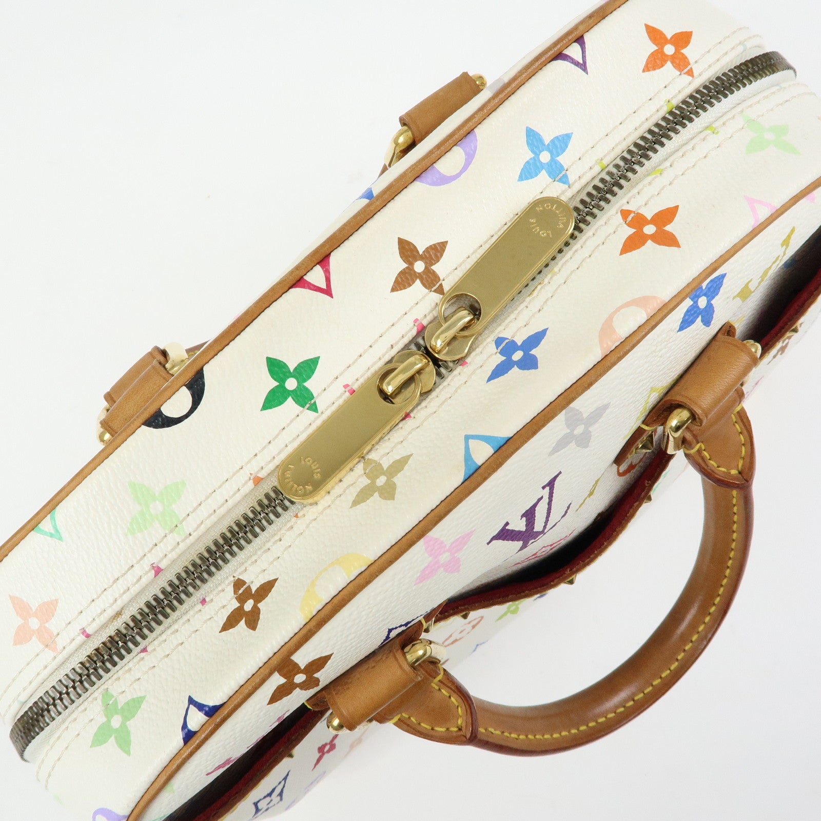 Louis Vuitton Monogram Multicolor Trouville Hand Bag Blanc M92663