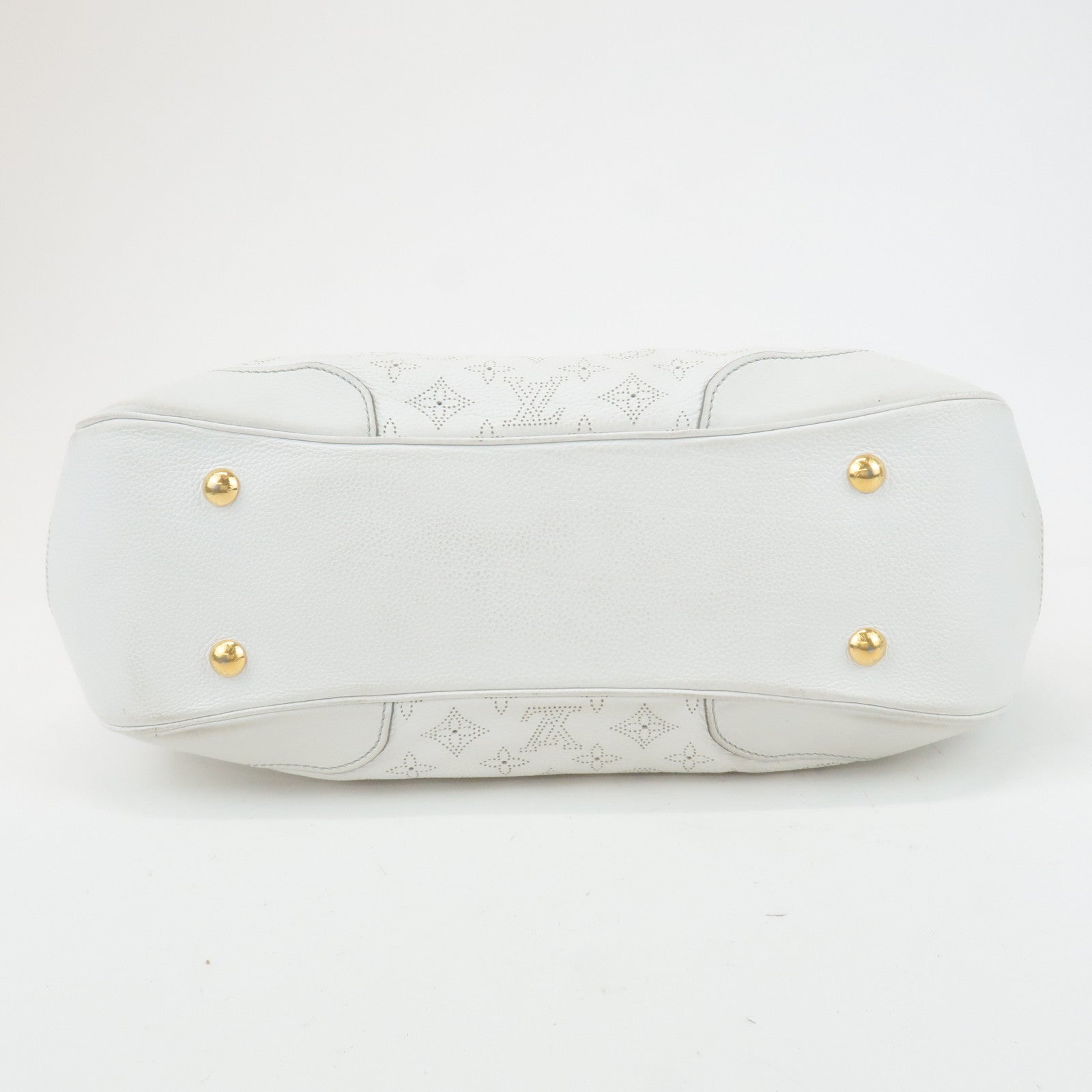 Louis Vuitton Monogram Mahina Solar PM Hand Bag Blanc M93126 Used