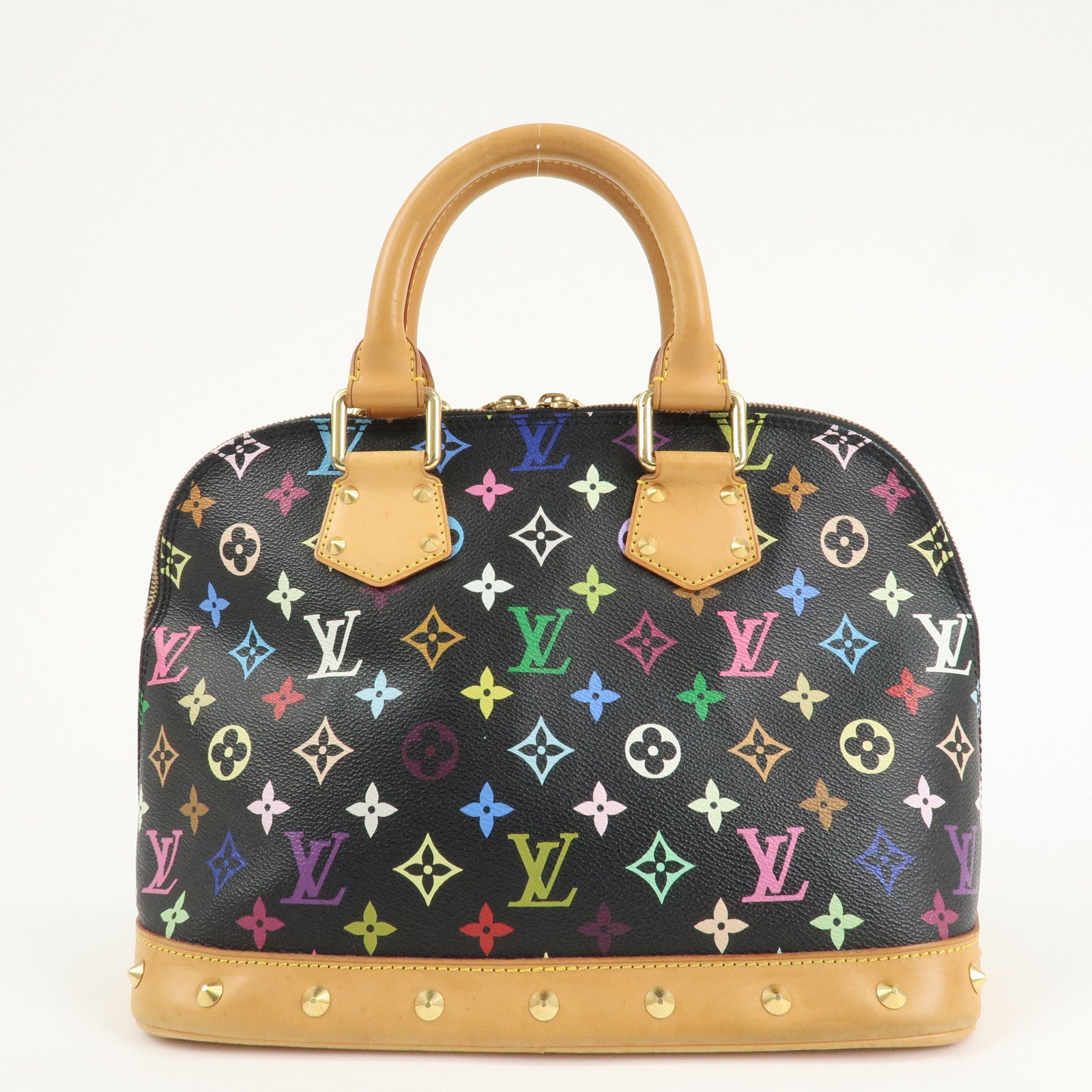 Louis Vuitton Monogram Multicolor Alma Hand Bag Noir M92646 Used