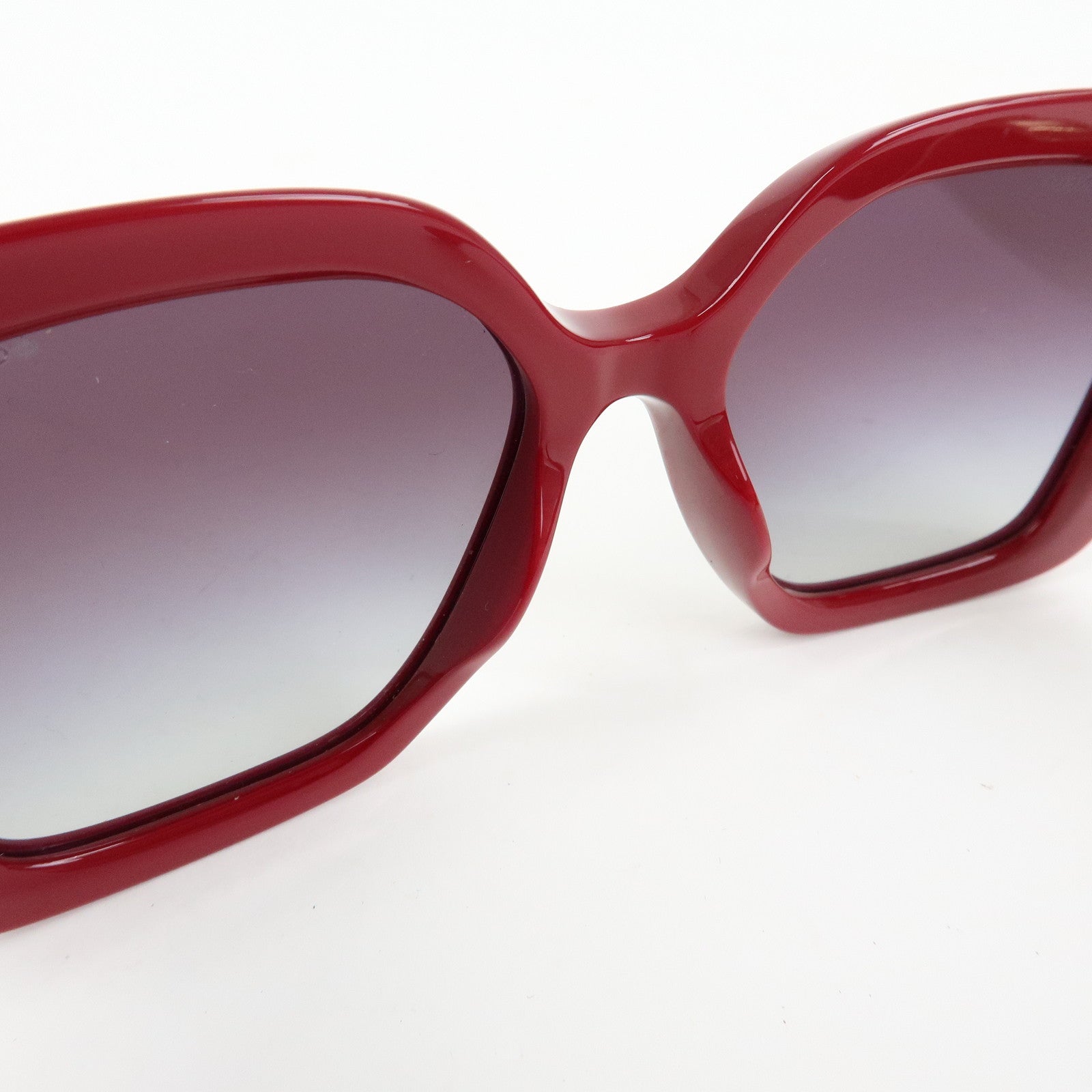 CHANEL COCO Mark Heart Plastic Sunglasses Red 5518-A 54□17 140 3N