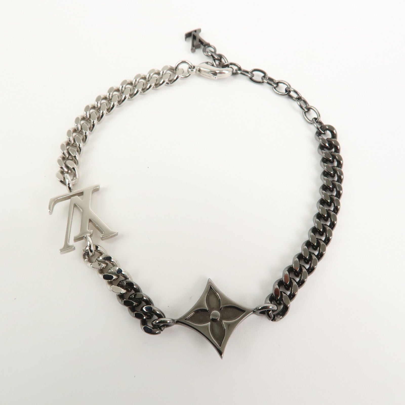 Louis Vuitton Monogram LV Instinct Bracelet Metal Silver M00508