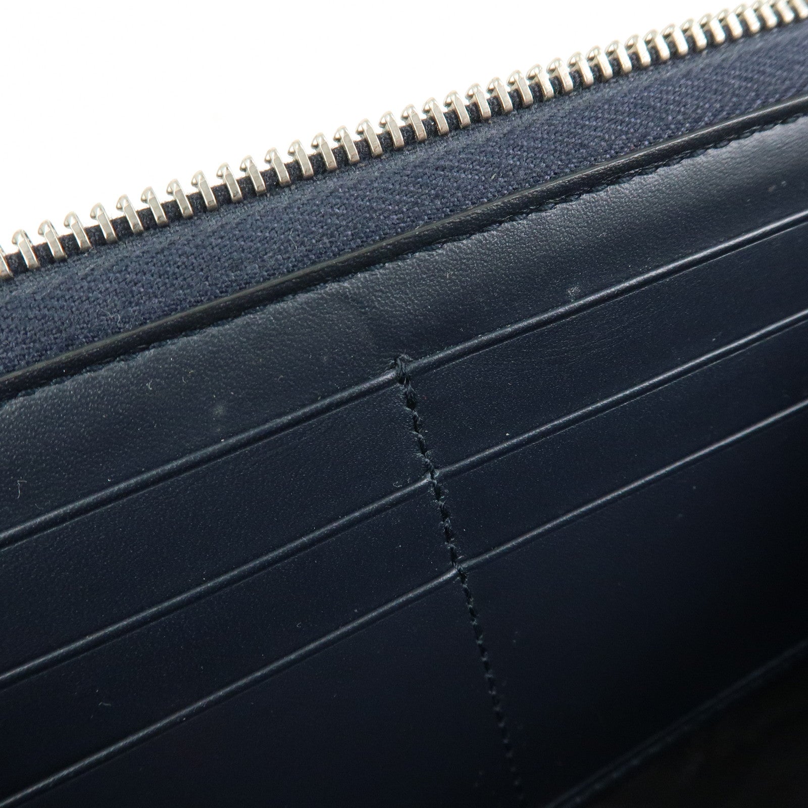 GUCCI Sherry GG Supreme Web Stripe Long Wallet Beige Navy 408831